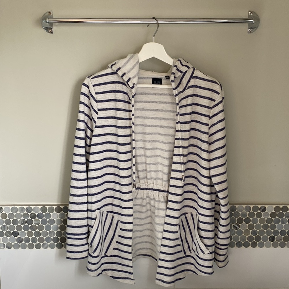 Saks Fifth Avenue BLUE label women’s open sweatshirt hoodie cardigan